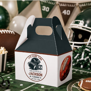 It’s game time! Kick off football birthday kids Favor Boxes