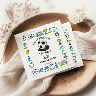 It’s Game Time Soccer 1st Birthday – Fun Kids  Napkins