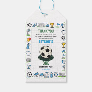 It’s Game Time Soccer 1st Birthday Gift Tags