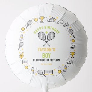 It’s Game Time Tennis 1st Birthday – Fun Kids Balloon