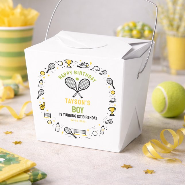 It’s Game Time Tennis 1st Birthday – Fun Kids  Favor Boxes (It’s Game Time Tennis 1st Birthday – Fun Kids Favor Boxes
)