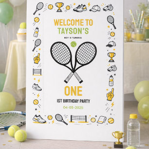 It’s Game Time Tennis 1st Birthday – Fun Kids Foam Board
