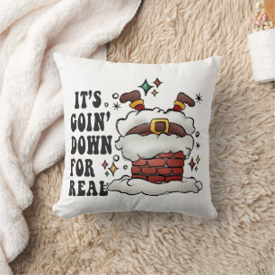 it s going down for real throw pillow