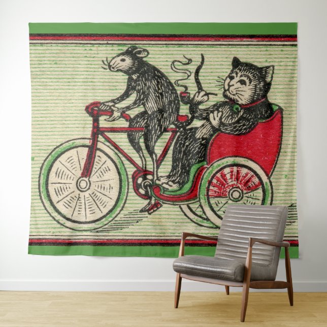 It’s good to be the cat tapestry (In Situ (Horizontal))