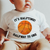 It 's Halftime! Basketball Sports Half Birthday