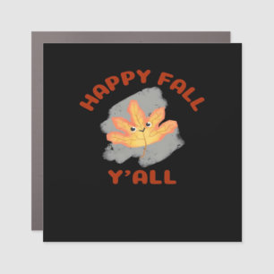 It’s Happy Fall Y’all Retro Classic Car Magnet
