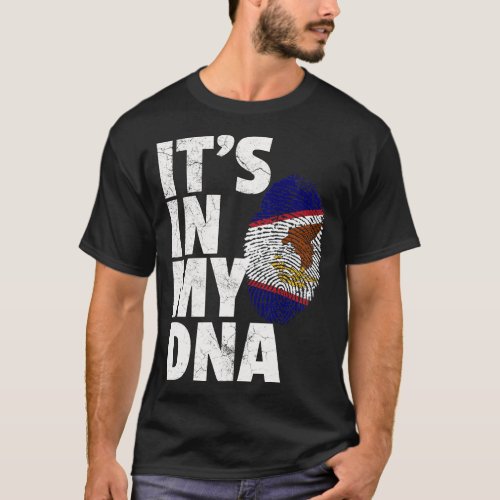 IT_S IN MY DNA American Samoa Flag Samoan Pride Ro T_Shirt