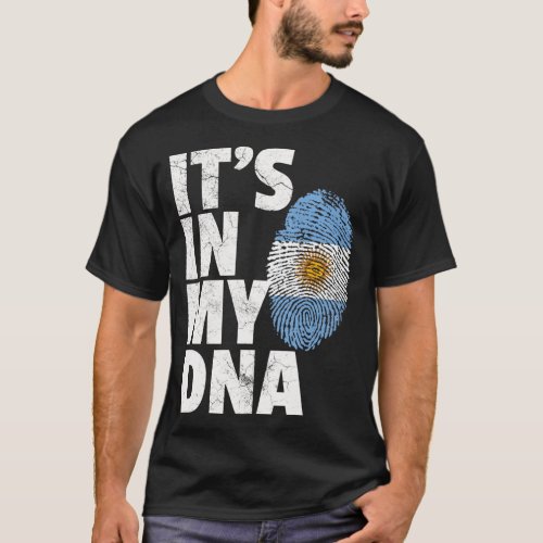 IT_S IN MY DNA Argentina Flag Pride National Count T_Shirt
