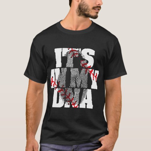 It_s In My DNA Baseball Fingerprint Boy_s Team Coa T_Shirt