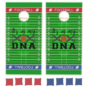 “It’s in My DNA” Custom Natural Wood Corn Hole Set