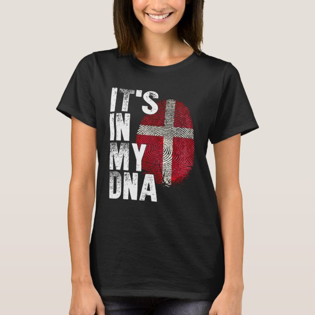 It s in my DNA Denmark Flag Danish T-Shirt (Front)