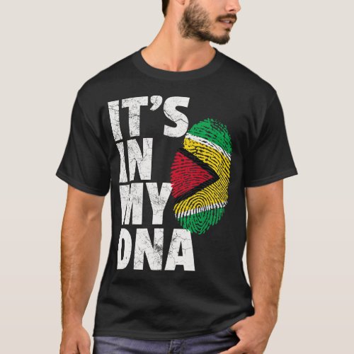IT_S IN MY DNA Guyana Flag Pride National Country  T_Shirt