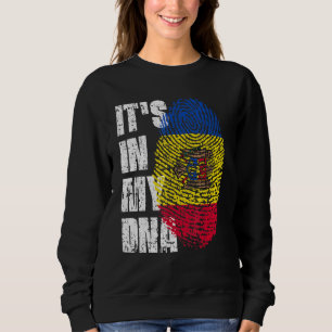 It S In My Dna Moldova Flag Moldovan Sweatshirt