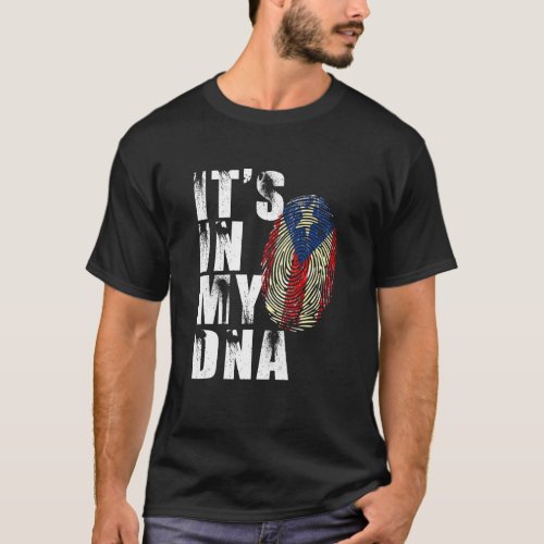 It s In My DNA Puerto Rico Rican Flag Men Women Ki T_Shirt