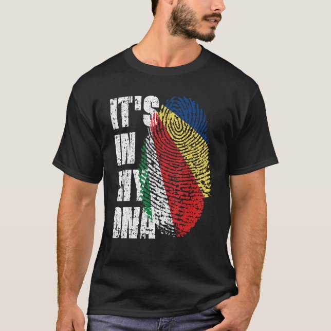 It S In My Dna Seychelles Flag Seychellois T-Shirt (Front)