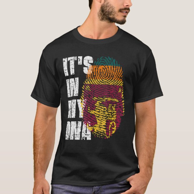 It S In My Dna Sri Lanka Flag Sri Lankan T-Shirt (Front)