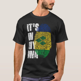 It S In My Dna St Vincent & Grenadines Flag Roots T-Shirt