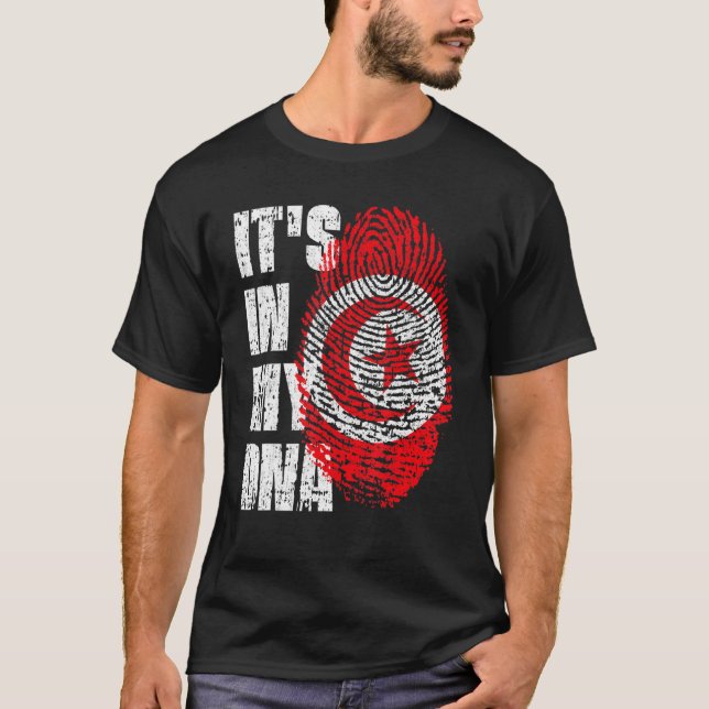It S In My Dna Tunisia Flag Tunisian T-Shirt (Front)