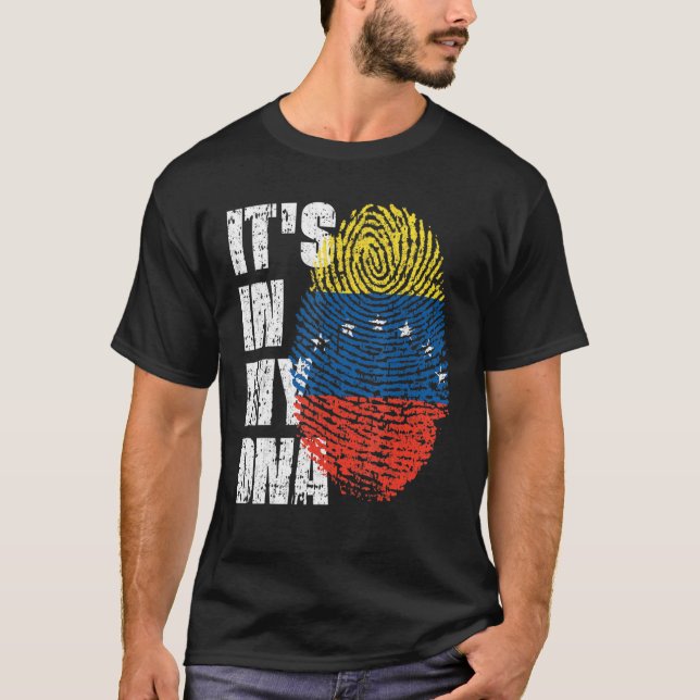 It S In My Dna Venezuela Flag Venezuelan T-Shirt (Front)