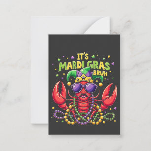It’s Mardi Gras Bruh Funny Shrimp New Orleans   Note Card
