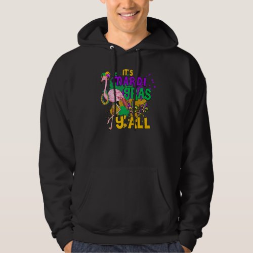 It S Mardi Gras Y All Carnival Party Jester Flamin Hoodie