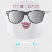 It’s me! Silly, funny disguise mouth & sunglasses Face Shield (Front w/Glasses)