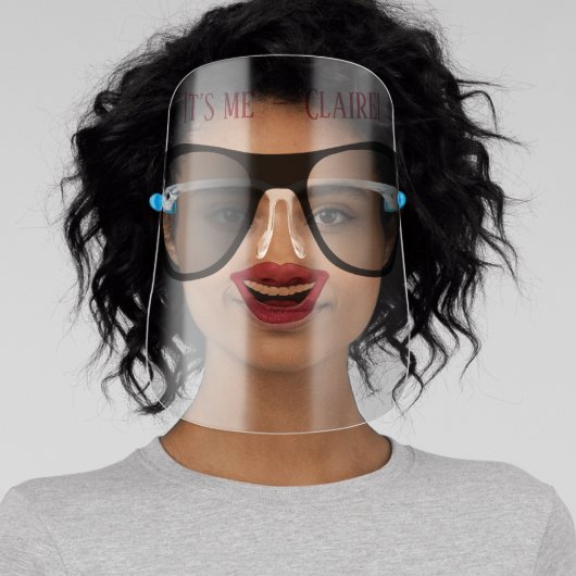 It’s me! Silly, funny disguise mouth & sunglasses Face Shield (Insitu)