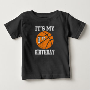It’s My 1st Birthday Basketball Design Baby T-Shirt