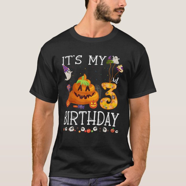 It s My 3rd Birthday Poop Halloween Birthday Gift  T-Shirt (Front)