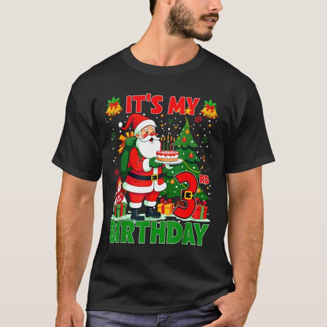 It’s My 3rd Birthday Santa Christmas Outfit 3 Year T-Shirt (Front)