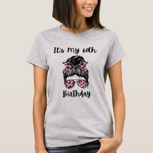 It’s My 60th Birthday Funny Woman Leopard Bow T-Shirt