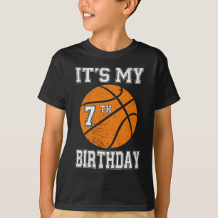 It’s My 7th Birthday Basketball Design T-Shirt