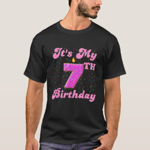 It s My 7th Birthday Donut 7 Years Old Bday T Shir T-Shirt