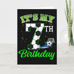 It’s My 7th Birthday Footll Boy Girl Kids Soccer S Card