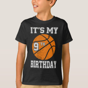 It’s My 9th Birthday Basketball Design T-Shirt