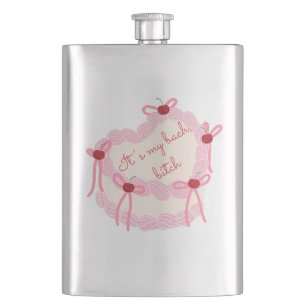 It’s My Bachelorette Coquette Cake Bridal Party Flask