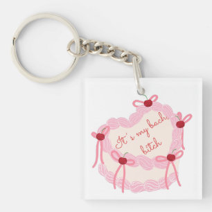 It’s My Bachelorette   Coquette Cake Bridal Party Keychain
