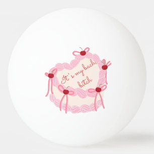 It’s My Bachelorette Coquette Cake Bridal Party Ping Pong Ball