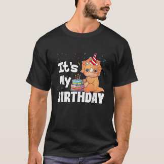 It s My Birthday Triceratops Dinosaur Lover Paleon T-Shirt