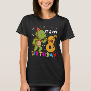 It s My Birthday Turtle I´m 8 Years Old Tortoise B T-Shirt
