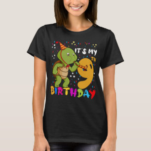 It s My Birthday Turtle I´m 9 Years Old Tortoise B T-Shirt