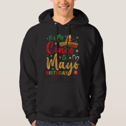 Its My Cinco De Mayo Birthday Tacos Boys  Hoodie