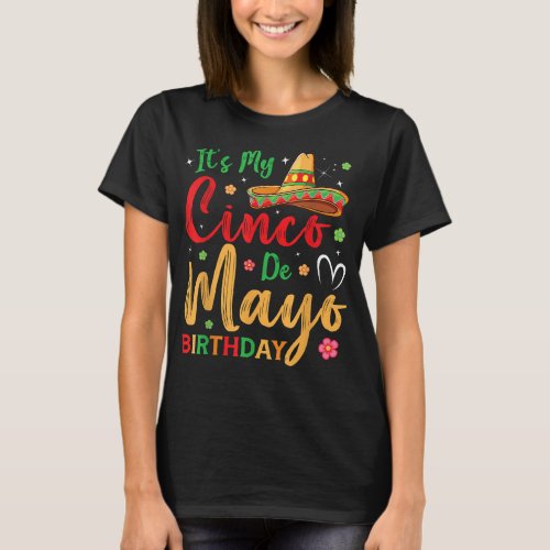 Its My Cinco De Mayo Birthday Tacos Boys  T_Shirt