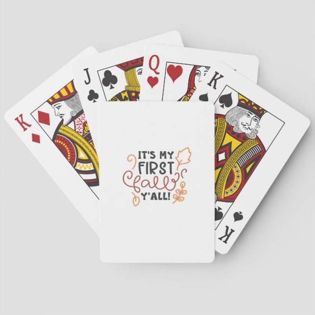 It’s My First Fall Y’all Poker Cards (Back)