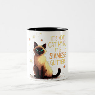 It’s Not Cat Hair, It’s Siamese Glitter Two-Tone Coffee Mug