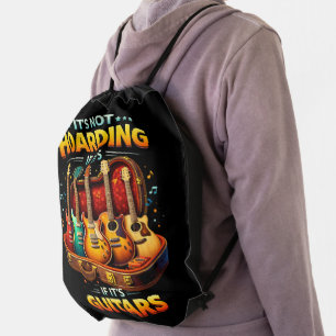 It’s Not Hoarding If It’s Guitars – Funny Musician Drawstring Bag