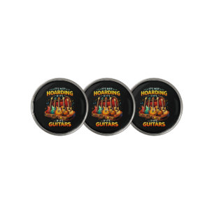 It’s Not Hoarding If It’s Guitars – Funny Musician Golf Ball Marker