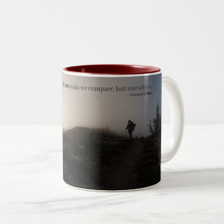 It’s not the mountain we conquer, but ourselves Two-Tone coffee mug