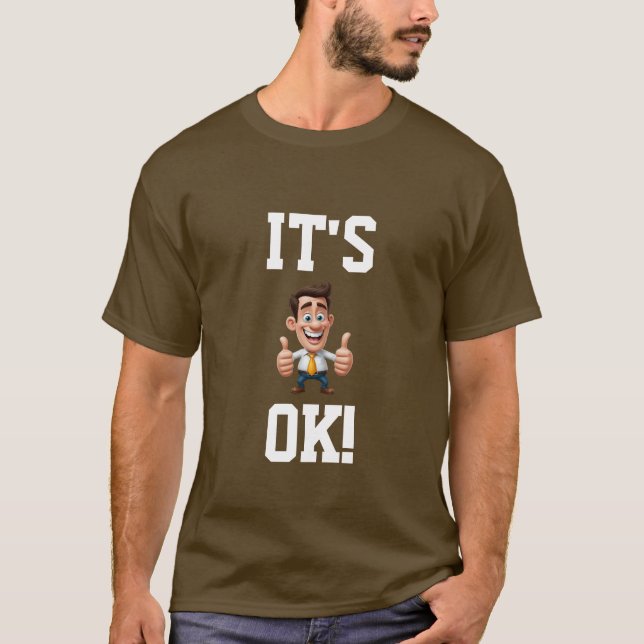 “It’s OK!” Thumbs Up Cartoon T-Shirt (Front)