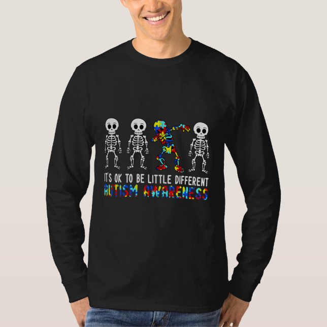 It S Ok To Be Little Different Autism Awareness Ha T-Shirt (Front)